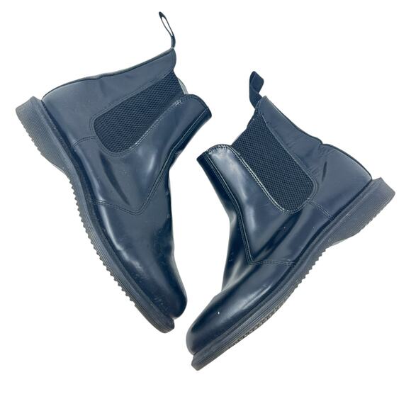 Dr. Martens Flora Chelsea Boots Pull-On Leather Polished Black‎ Size US 9 - Picture 2 of 13